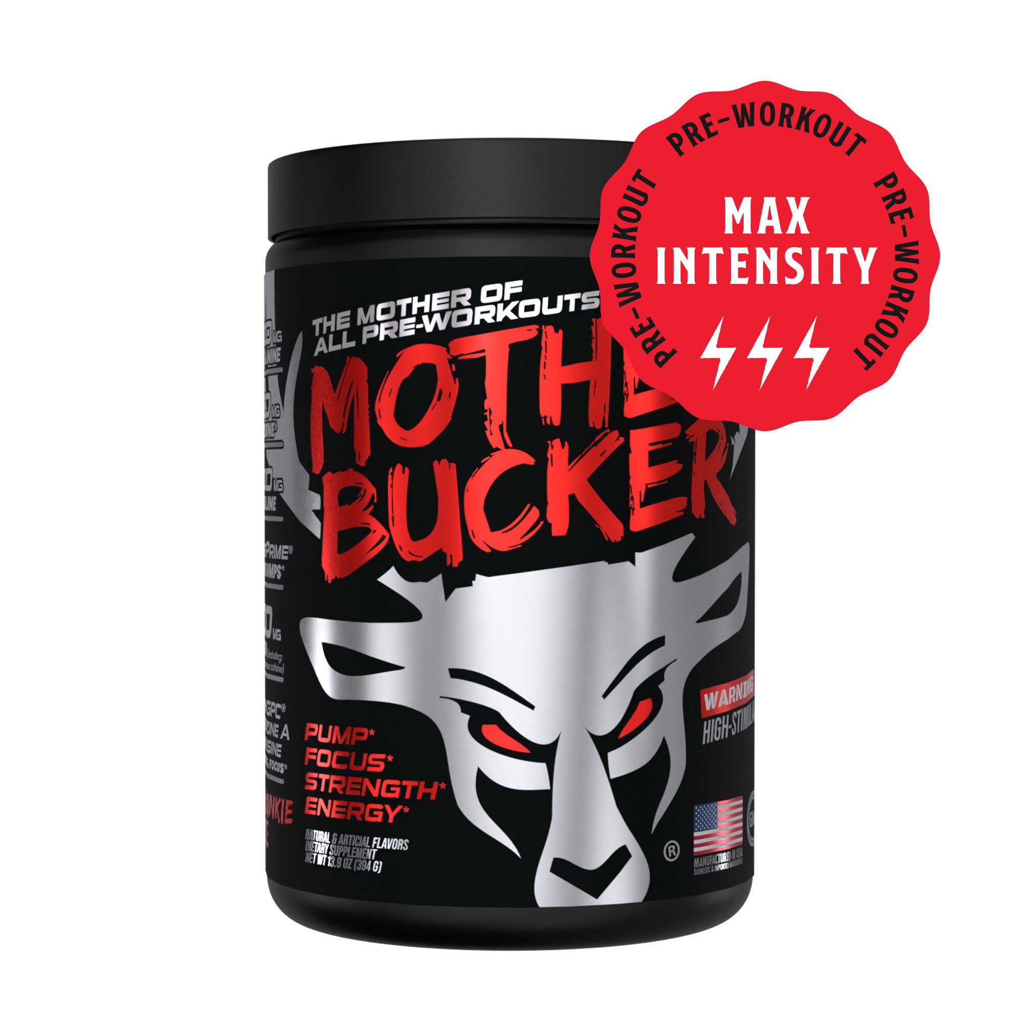 Bucked Up Mother Bucker Nootropic Pre Workout Gym Junkie Juice 20 Servings GNC